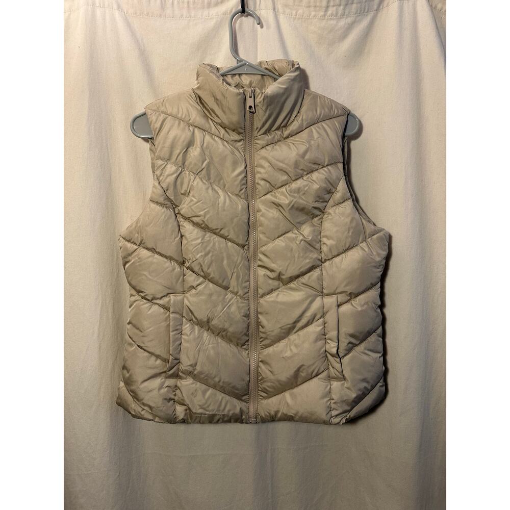 Cole Haan Signature Womens Puffer Vest Dune Beige Color Medium NWT